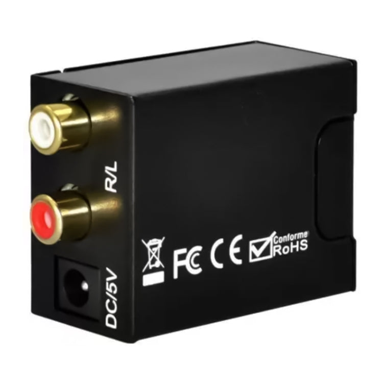 Analog RCA to Digital Optical Coaxial Toslink Audio Converter(Black) - RCA Adapter by buy2fix | Online Shopping UK | buy2fix
