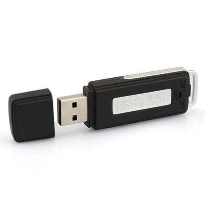 USB Voice Recorder + 8GB USB Flash Disk(Black) - Security by buy2fix | Online Shopping UK | buy2fix