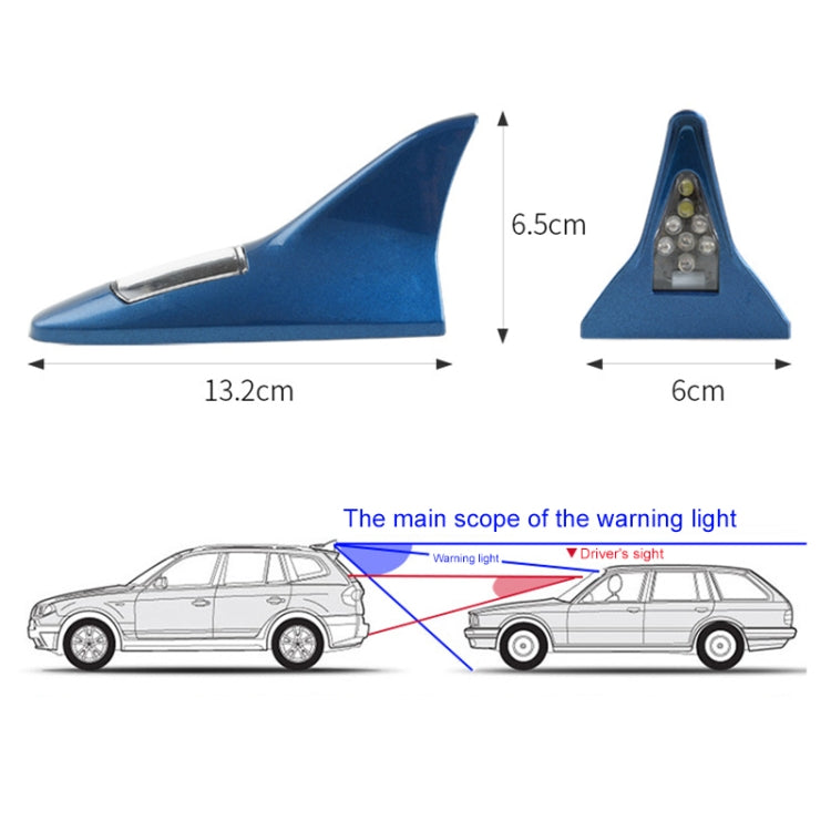 Solar Shark Fin High-positioned Alarm Light(Grey) - In Car by buy2fix | Online Shopping UK | buy2fix