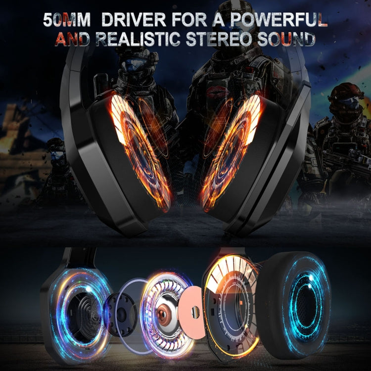 ONIKUMA K10 Computer Games Wired Headset with RGB LED Light - Multimedia Headset by ONIKUMA | Online Shopping UK | buy2fix