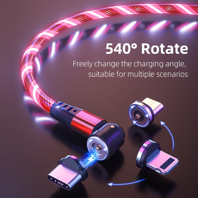 2.4A USB to Micro USB 540 Degree Bendable Streamer Magnetic Data Cable, Cable Length: 1m (Red) - Mobile Accessories by buy2fix | Online Shopping UK | buy2fix