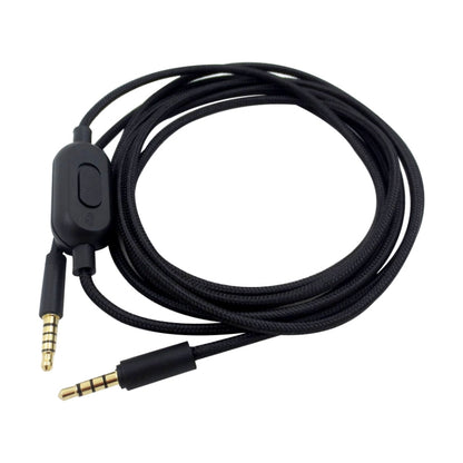 ZS0159 For Logitech G433 / G233 / G Pro / G Pro X 3.5mm Male to Male Gaming Headset Audio Cable with Wire-controlled, Cable Length: 2m(Black) - Headset Accessories by buy2fix | Online Shopping UK | buy2fix