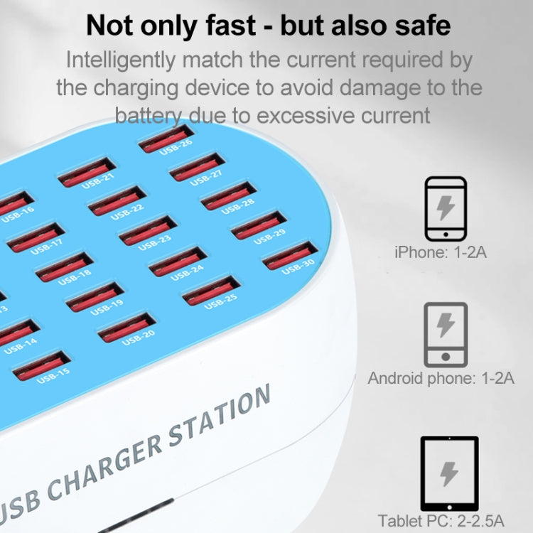 830-18 120W 18 USB Ports Multifunction Smart Charger Station AC100-240V, US Plug (White) - Multifunction Charger by buy2fix | Online Shopping UK | buy2fix