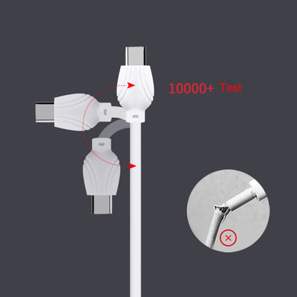 awei CL-62 2 in 1 2.5A USB-C / Type-C Charging + Transmission Aluminum Alloy Double-sided Insertion Data Cable, Length: 1m (White) - Micro USB Cable by awei | Online Shopping UK | buy2fix