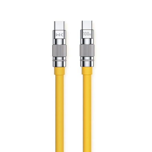 WK WDC-188 Qjie Series 100W USB-C/Type-C to USB-C/Type-C Fast Charge Data Cable, Length: 1m (Yellow) -  by WK | Online Shopping UK | buy2fix