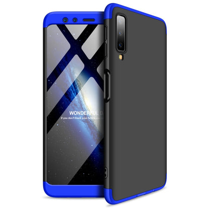 GKK Three Stage Splicing Full Coverage PC Case for Samsung Galaxy A7 (2018) (Black Blue) - Samsung Accessories by GKK | Online Shopping UK | buy2fix