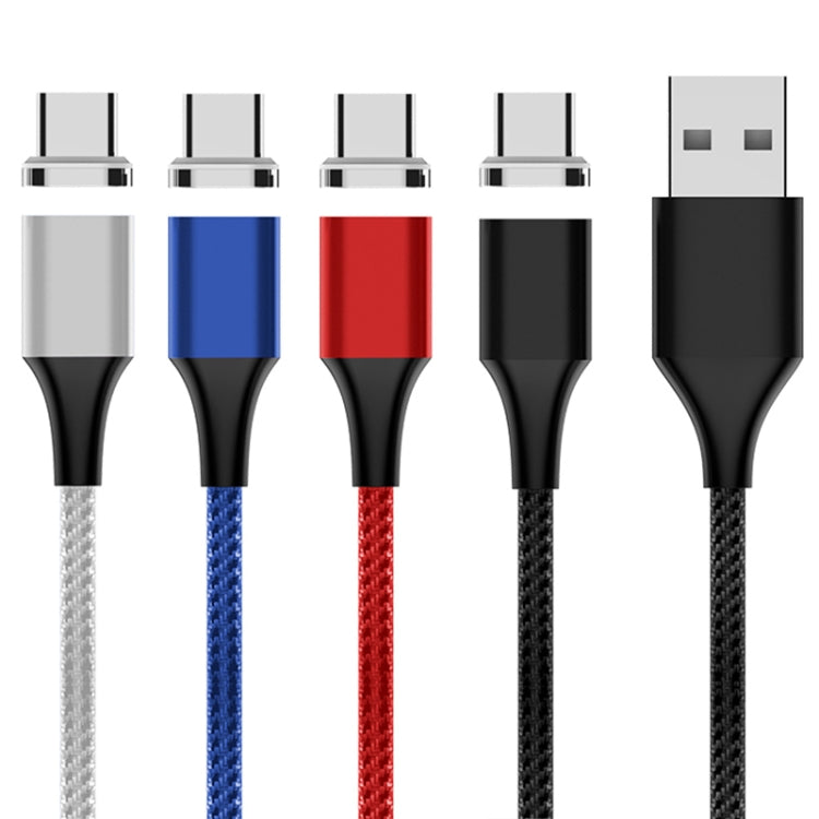 M11 3A USB to USB-C / Type-C Nylon Braided Magnetic Data Cable, Cable Length: 2m (Red) - Mobile Accessories by buy2fix | Online Shopping UK | buy2fix