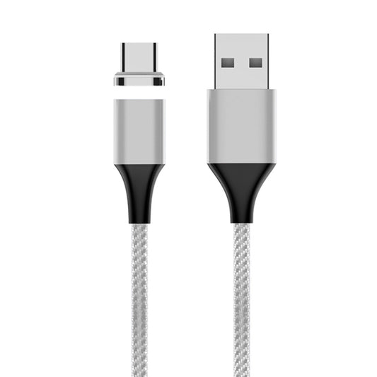 M11 5A USB to USB-C / Type-C Nylon Braided Magnetic Data Cable, Cable Length: 2m (Silver) - Mobile Accessories by buy2fix | Online Shopping UK | buy2fix