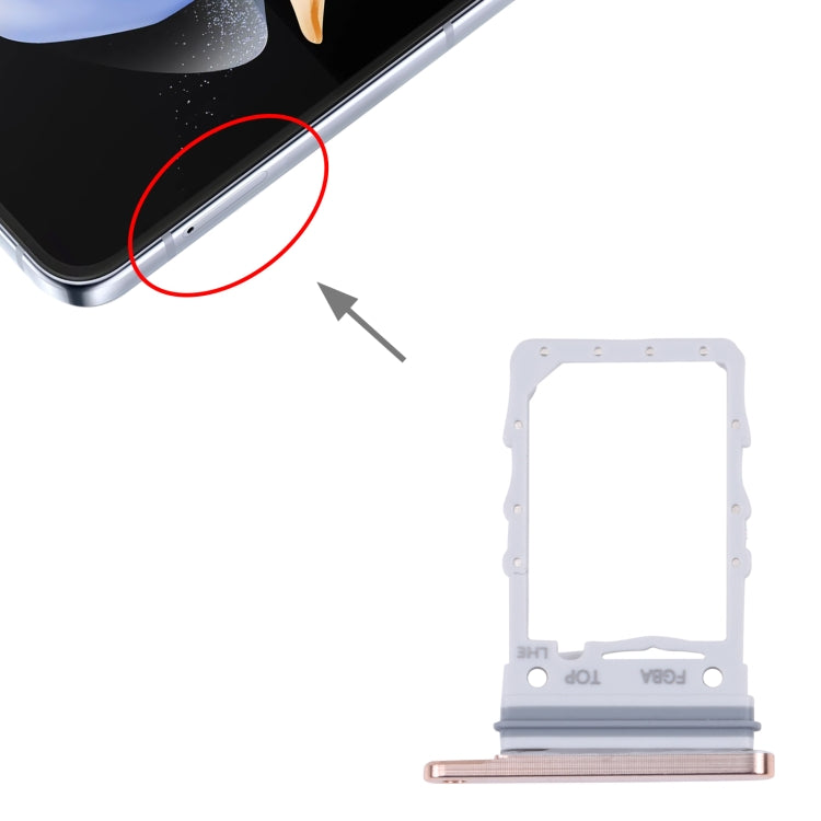 For Samsung Galaxy Z Flip4 SM-F721B Original SIM Card Tray (Gold) - Repair & Spare Parts by buy2fix | Online Shopping UK | buy2fix