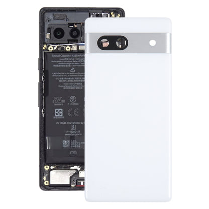 For Google Pixel 7A Original Battery Back Cover with Camera Lens Cover(White) - Back Cover by buy2fix | Online Shopping UK | buy2fix