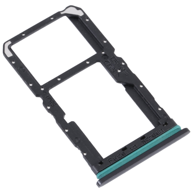 For OPPO Reno SIM Card Tray + SIM / Micro SD Card Tray (Black) - Card Socket by buy2fix | Online Shopping UK | buy2fix