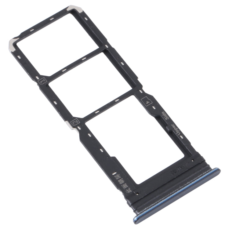 For vivo Y21 2021 / Y21S / Y21T / Y21T India SIM Card Tray + SIM Card Tray + Micro SD Card Tray (Dark Blue) - Repair & Spare Parts by buy2fix | Online Shopping UK | buy2fix