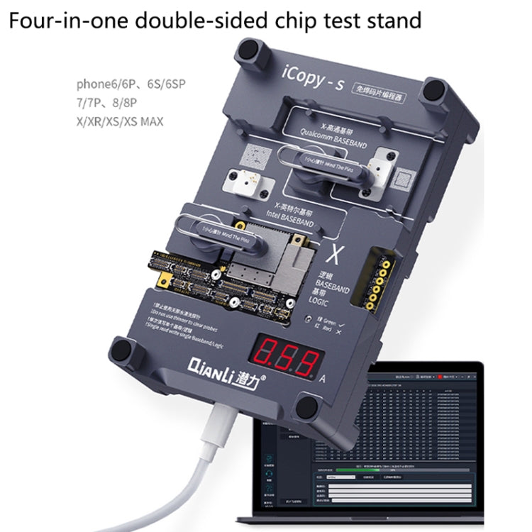 Qianli iCopy-S Double Sided Chip Test Stand 4 in1 Logic Baseband EEPROM Chip Non-removal For iPhone 6 / 6 Plus / 6S / 6S Plus - Repair Platform by QIANLI | Online Shopping UK | buy2fix