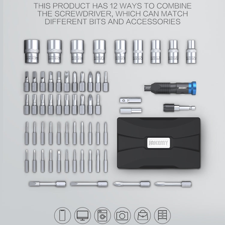 JAKEMY JM-6125 60 in 1 Professional Screwdriver Set - Screwdriver Set by JAKEMY | Online Shopping UK | buy2fix