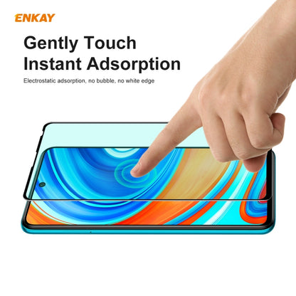 For Xiaomi Redmi Note 9S/Note 9 Pro 2 PCS ENKAY Hat-Prince 0.26mm 9H 6D Curved Full Screen Eye Protection Green Film Tempered Glass Protector -  by ENKAY | Online Shopping UK | buy2fix