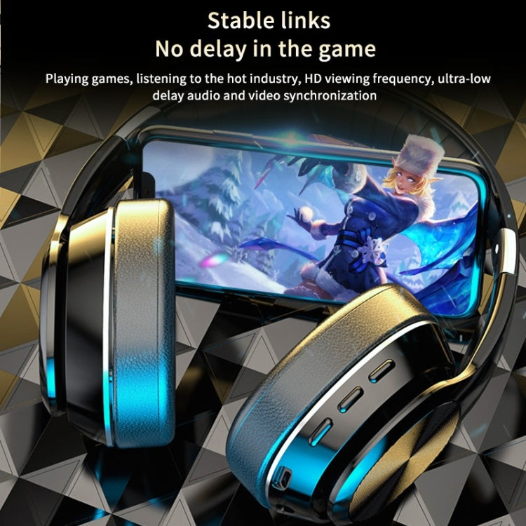 VJ320 Bluetooth 5.0 Head-mounted Foldable Wireless Headphones Support TF Card with Mic(Black) - Headset & Headphone by buy2fix | Online Shopping UK | buy2fix