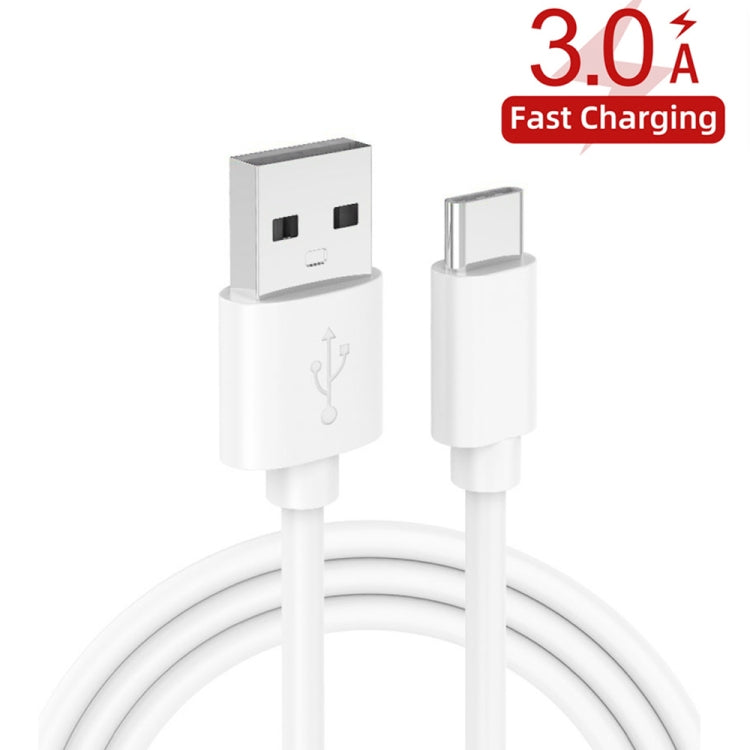 LZ-023 18W  QC3.0 USB Portable Travel Charger + 3A USB to Type-C Data Cable, US Plug(White) - Mobile Accessories by buy2fix | Online Shopping UK | buy2fix