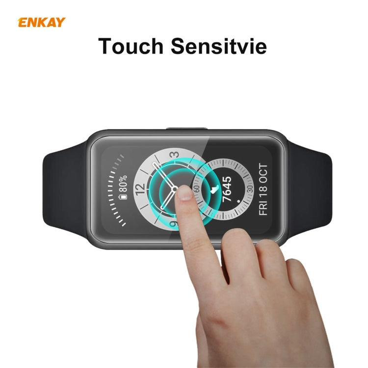 For Huawei Band 6 / Honor Band 6 10 PCS ENKAY Hat-Prince 3D Full Screen Soft PC Edge + PMMA HD Screen Protector Film - Screen Protector by ENKAY | Online Shopping UK | buy2fix