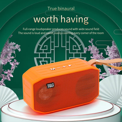 T&G TG296 Portable Wireless Bluetooth 5.0 Speaker Support TF Card / FM / 3.5mm AUX / U-Disk / Hands-free(Orange) - Mini Speaker by T&G | Online Shopping UK | buy2fix