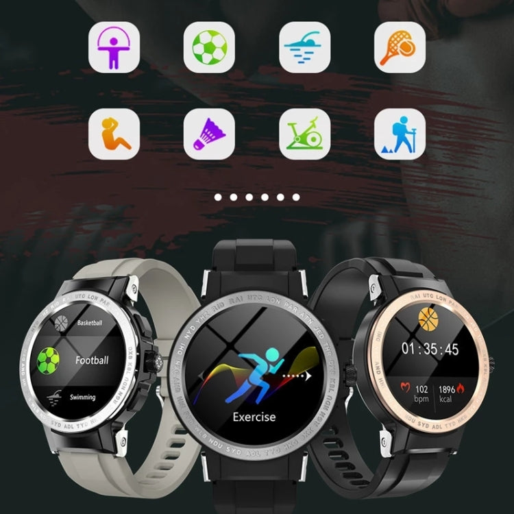 E19 1.28 inch Color Screen Smart Watch, IP68 Waterproof,Support Heart Rate Monitoring/Blood Pressure Monitoring/Blood Oxygen Monitoring/Sleep Monitoring(Silver) - Smart Wear by buy2fix | Online Shopping UK | buy2fix