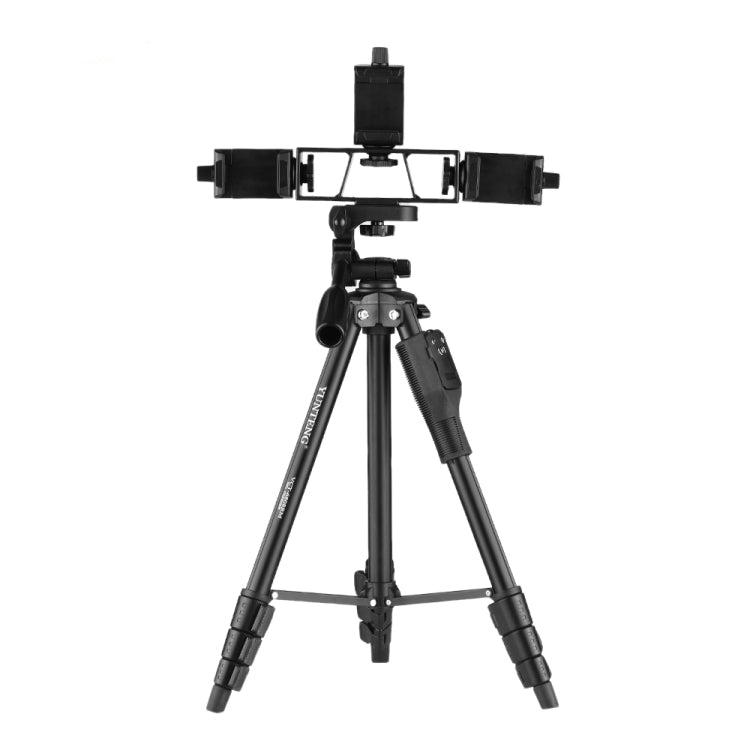 YUNTENG VCT-6808 Multi-Phone Bracket Tripod Mount with Ball Head and Remote Control - Tripods by YUNTENG | Online Shopping UK | buy2fix