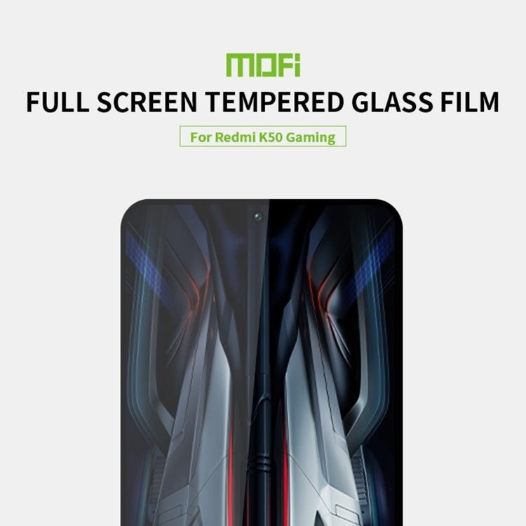 For Xiaomi Redmi K50 Gaming MOFI 9H 2.5D Full Screen Tempered Glass Film(Black) -  by MOFI | Online Shopping UK | buy2fix