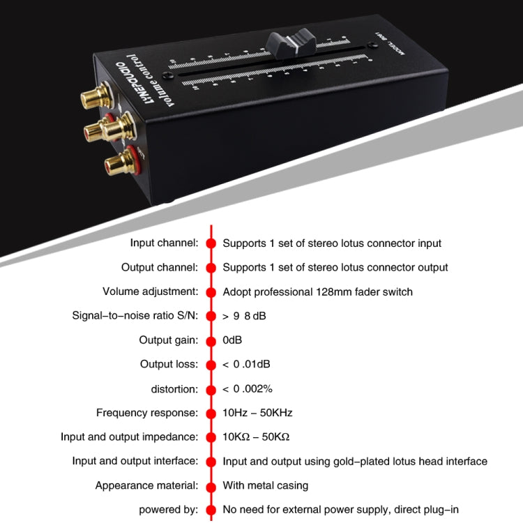 Passive Preamp Source Loudspeaker Box RCA No Power Volume Adjustment Controller - Consumer Electronics by buy2fix | Online Shopping UK | buy2fix