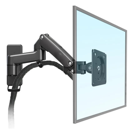 F150 Full Motion Monitor Wall Mount TV Wall Bracket with Adjustable Gas Spring Arm for 17-27 inch LED LCD Monitor - Computer & Networking by buy2fix | Online Shopping UK | buy2fix