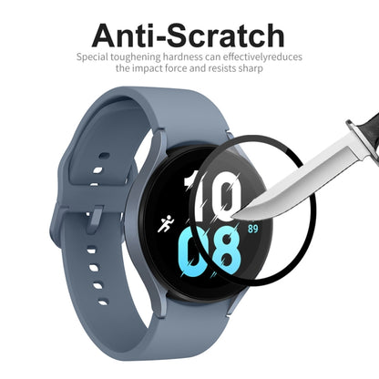 5 PCS For Samsung Galaxy Watch5 44mm ENKAY 9H Full Cover Tempered Glass Watch Film - Screen Protector by ENKAY | Online Shopping UK | buy2fix