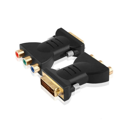 Gold Plated  DVI-I 24+5 Male to 3 RCA Gold-plated Video Audio AV Component Converter -  by buy2fix | Online Shopping UK | buy2fix