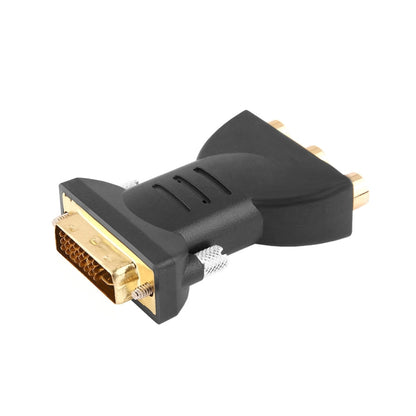 Gold Plated  DVI-I 24+5 Male to 3 RCA Gold-plated Video Audio AV Component Converter -  by buy2fix | Online Shopping UK | buy2fix