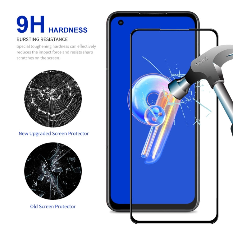 For Asus Zenfone 9 10pcs ENKAY Full Glue 0.26mm 9H 2.5D Tempered Glass Full Film - ASUS Tempered Glass by ENKAY | Online Shopping UK | buy2fix