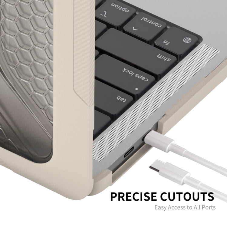 For MacBook Pro 13.3 A1706/A1989/A2159 ENKAY Hat-Prince 3 in 1 Protective Bracket  Case Cover Hard Shell with TPU Keyboard Film / Anti-dust Plugs, Version:US(Khaki) - MacBook Pro Cases by ENKAY | Online Shopping UK | buy2fix