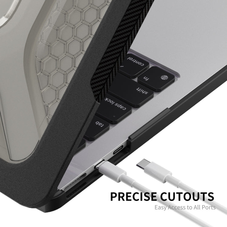 For MacBook Air 13.6 2022/2024 A2681 (M2) / A3113 (M3) ENKAY Hat-Prince 3 in 1 Protective Bracket  Case Cover Hard Shell with TPU Keyboard Film / Anti-dust Plugs, Version:US(Black) - MacBook Air Cases by ENKAY | Online Shopping UK | buy2fix