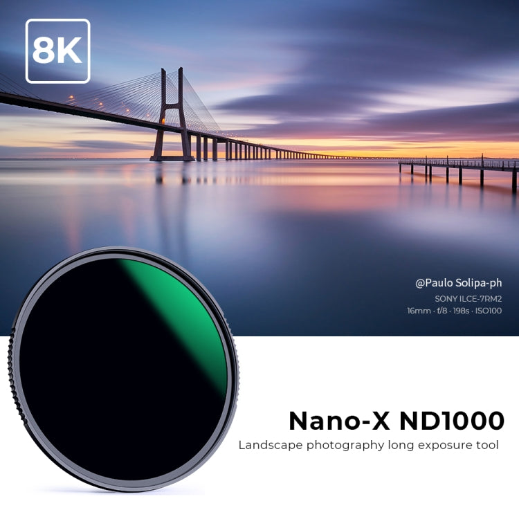 K&F CONCEPT KF01.1238 Nano-X MRC ND1000 Lens Filter 10 Stops Neutral Density Filter - Camera Accessories by K&F | Online Shopping UK | buy2fix