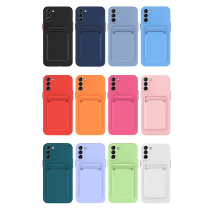 For Samsung Galaxy A54 5G Skin Feel Card TPU Contrast Color Button Phone Case(Dark Green) - Galaxy Phone Cases by buy2fix | Online Shopping UK | buy2fix