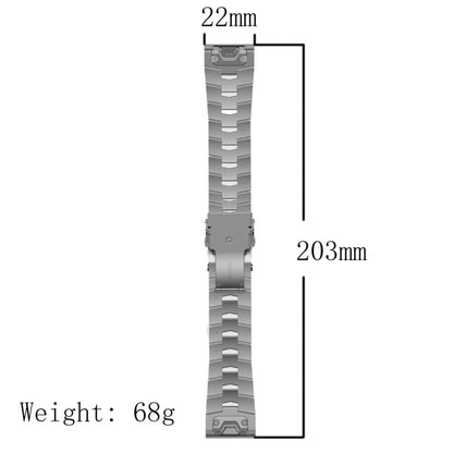 For Garmin Fenix 6 Sapphire GPS 22mm Titanium Alloy Quick Release Watch Band(Titanium Gray) - Watch Bands by buy2fix | Online Shopping UK | buy2fix
