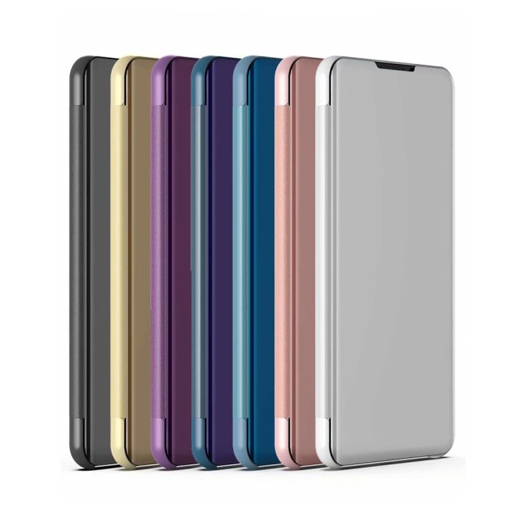 For Xiaomi 13 Plated Mirror Horizontal Flip Leather Case with Holder(Purple Blue) - 13 Cases by buy2fix | Online Shopping UK | buy2fix
