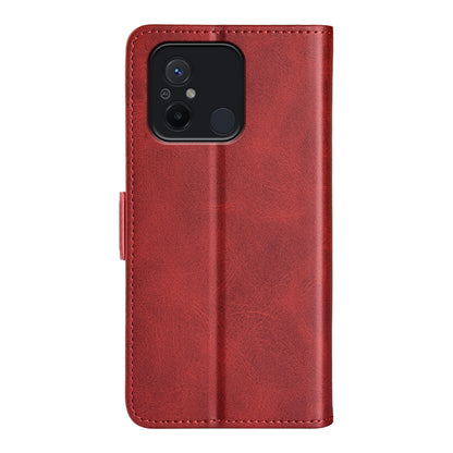 For Xiaomi Redmi 12C Dual-side Magnetic Buckle Horizontal Flip Leather Phone Case(Red) - Xiaomi Cases by buy2fix | Online Shopping UK | buy2fix