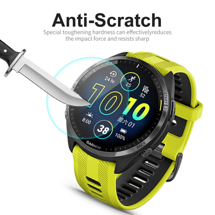 1pcs For Garmin Forerunner 965 ENKAY 0.2mm 9H Tempered Glass Screen Protector Watch Film - Screen Protector by ENKAY | Online Shopping UK | buy2fix