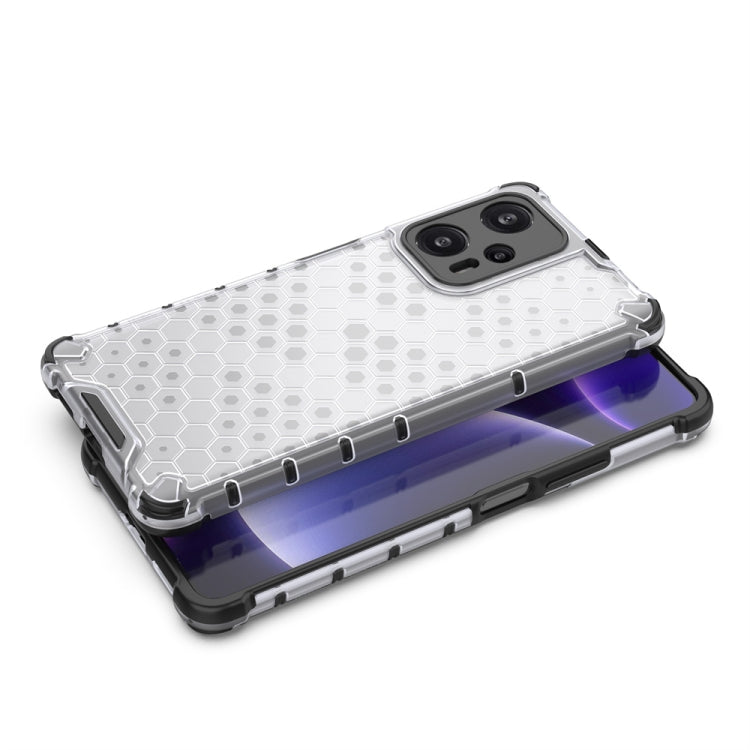 For Xiaomi Poco F5 Pro Shockproof Honeycomb Phone Case(White) - Xiaomi Cases by buy2fix | Online Shopping UK | buy2fix