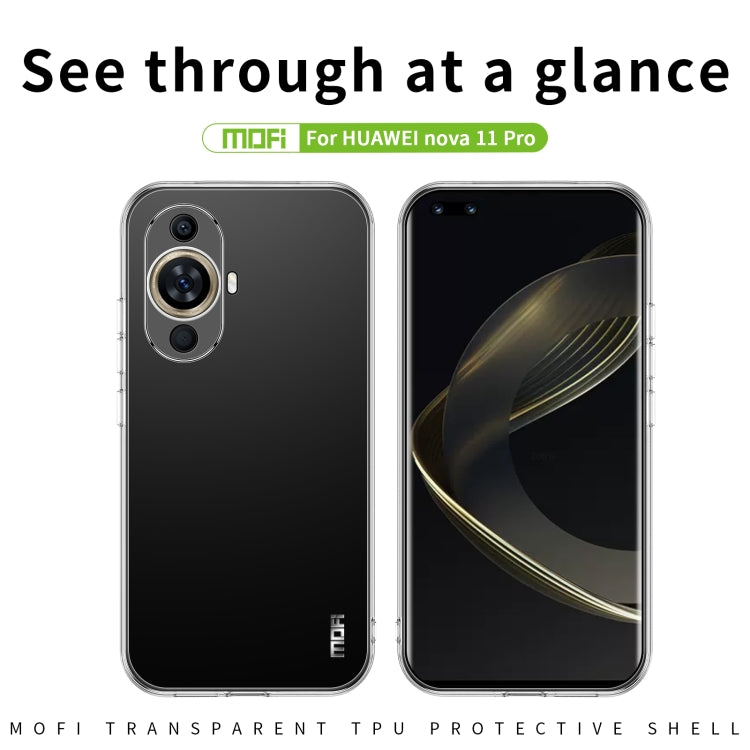 For Huawei nova 11 Pro MOFI Ming Series Transparent Ultra-thin TPU Phone Case - Huawei Cases by MOFI | Online Shopping UK | buy2fix