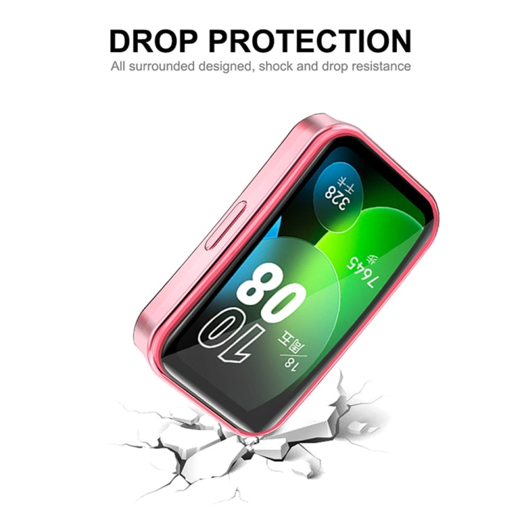 For Huawei Band 8 / 9 ENKAY Hat-Prince Full Coverage Electroplated Soft TPU Watch Case with Screen Protection(Black) - Watch Cases by ENKAY | Online Shopping UK | buy2fix