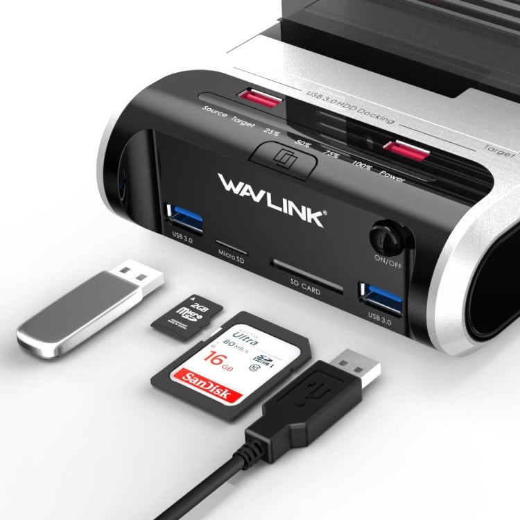 Wavlink ST336A SSD HDD Fast Offline Clone SATA  USB 3.0 External Hard Drive Case(EU Plug) - HDD Enclosure by buy2fix | Online Shopping UK | buy2fix