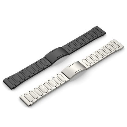 For Garmin Venu 2 22mm I-Shaped Titanium Alloy Watch Band(Black) - Watch Bands by buy2fix | Online Shopping UK | buy2fix