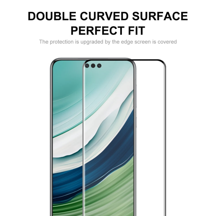 For Huawei Mate 60 Pro ENKAY Hat-Prince Heat Bending Full Side Glue Tempered Glass Film(Black) - Huawei Tempered Glass by ENKAY | Online Shopping UK | buy2fix