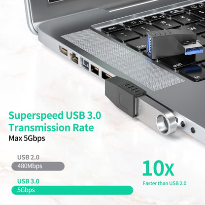 ENKAY USB 3.0 Adapter 90 Degree Angle Male to Female Combo Coupler Extender Connector, Angle:Horizontal Left - USB 3.0 by ENKAY | Online Shopping UK | buy2fix