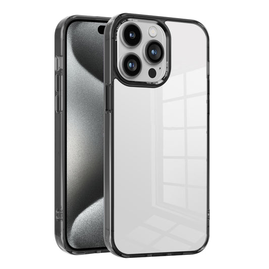For iPhone 15 Pro Max Ice Color Clear PC Hybrid TPU Phone Case(Black) - iPhone 15 Pro Max Cases by buy2fix | Online Shopping UK | buy2fix