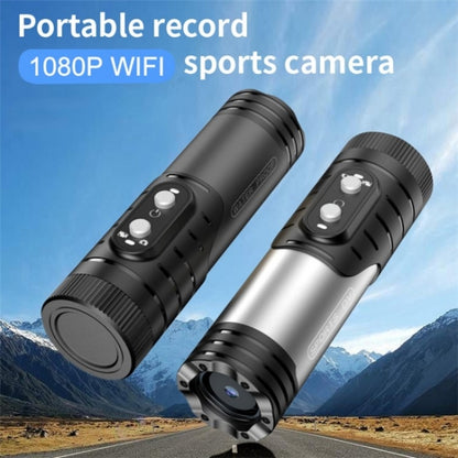 H68A HD 1080P WiFi Flashlight Waterproof Sports DV Camera Bike Motorcycle Helmet Camera(Black) - Other Camera by buy2fix | Online Shopping UK | buy2fix