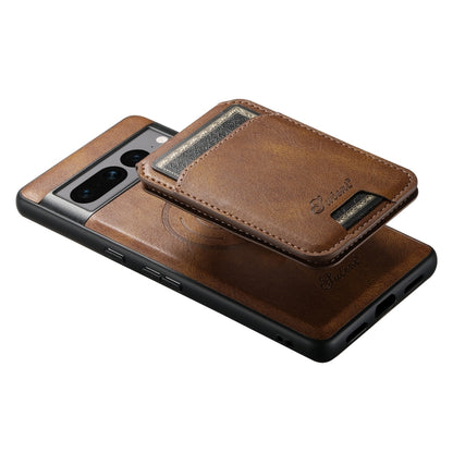 For Google Pixel 7 Pro Suteni H15 Oil Eax Leather Detachable Wallet Back Phone Case(Brown) - Google Cases by Suteni | Online Shopping UK | buy2fix